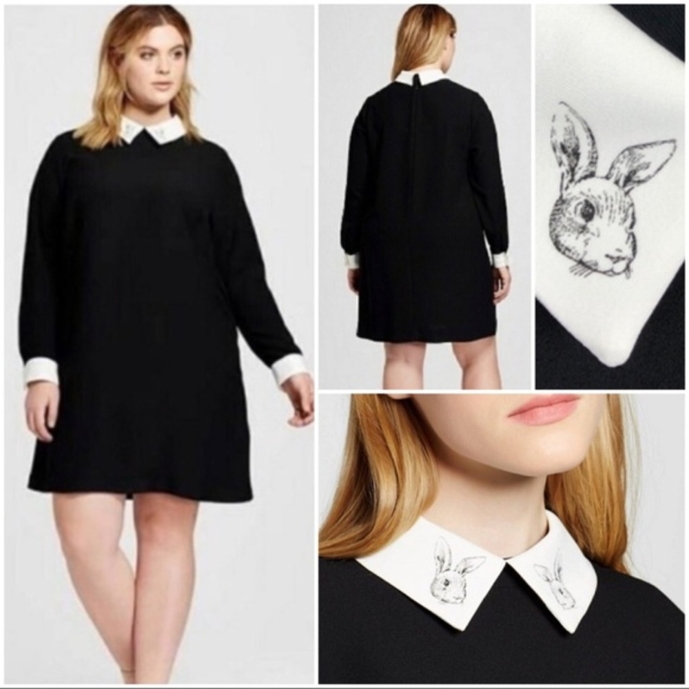 NWT Black White Collar Dress